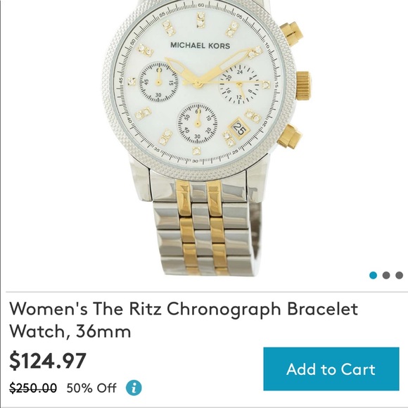 Michael Kors two tone stainless steel watch - Picture 3 of 4